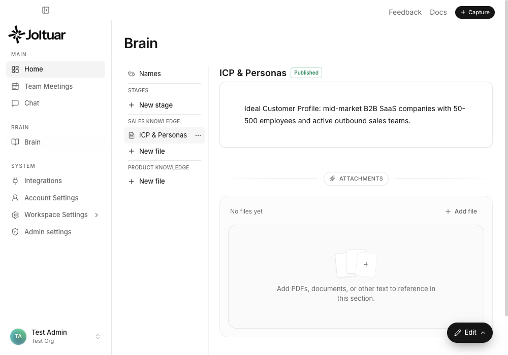 Navigate to Brain